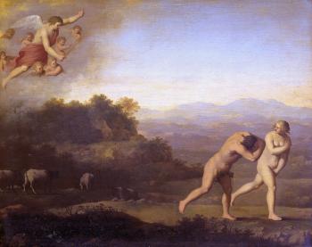 Cornelis Van Poelenburgh : Expulsion from Paradise